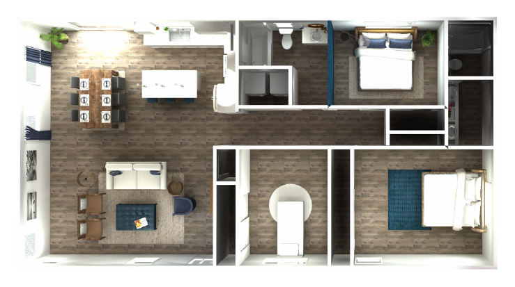 1300 sq ft home floorplan