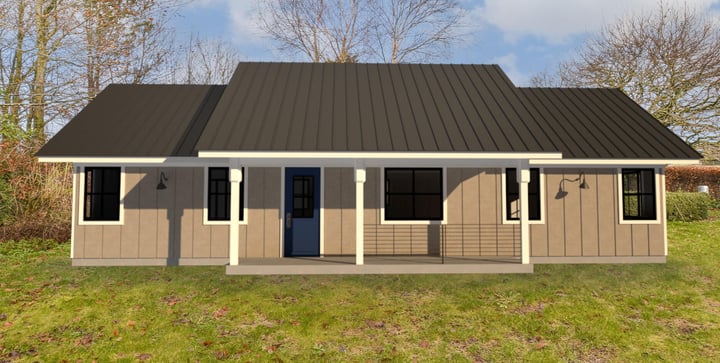1300 sq ft home rendering